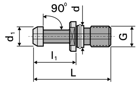 MAS-BT 90&#176;/Typ 3 mit Bohrung