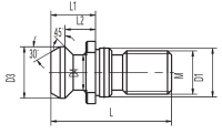 ISO 7388/2-B ohne Bohrung