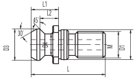 ISO 7388/2-B mit Bohrung