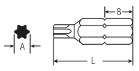 F&amp;#252;r Torx&amp;#174;  Schrauben mit Zapfen